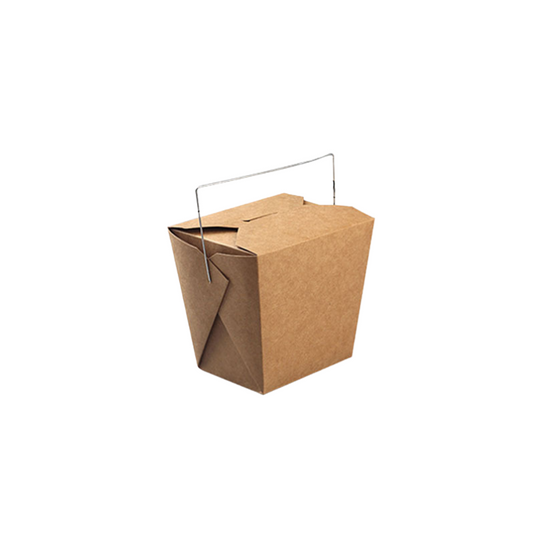 Kraft paper packing box with handle