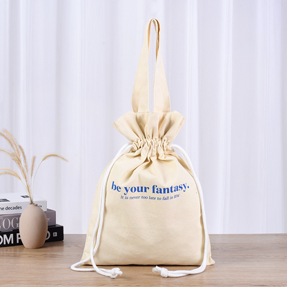 Cotton drawstring bag