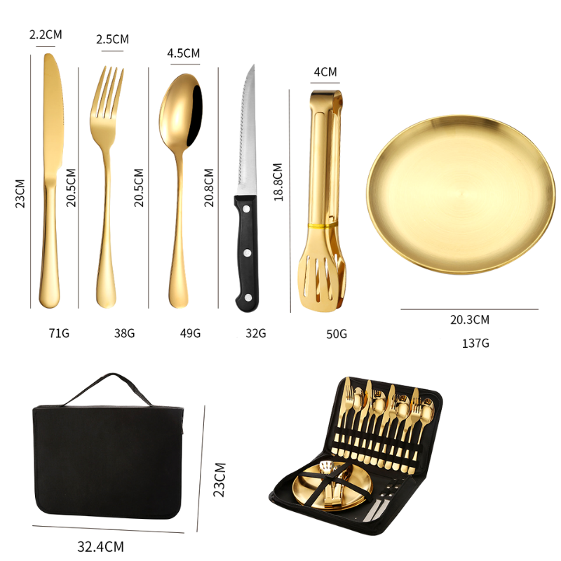 Portable western tableware 20-piece set