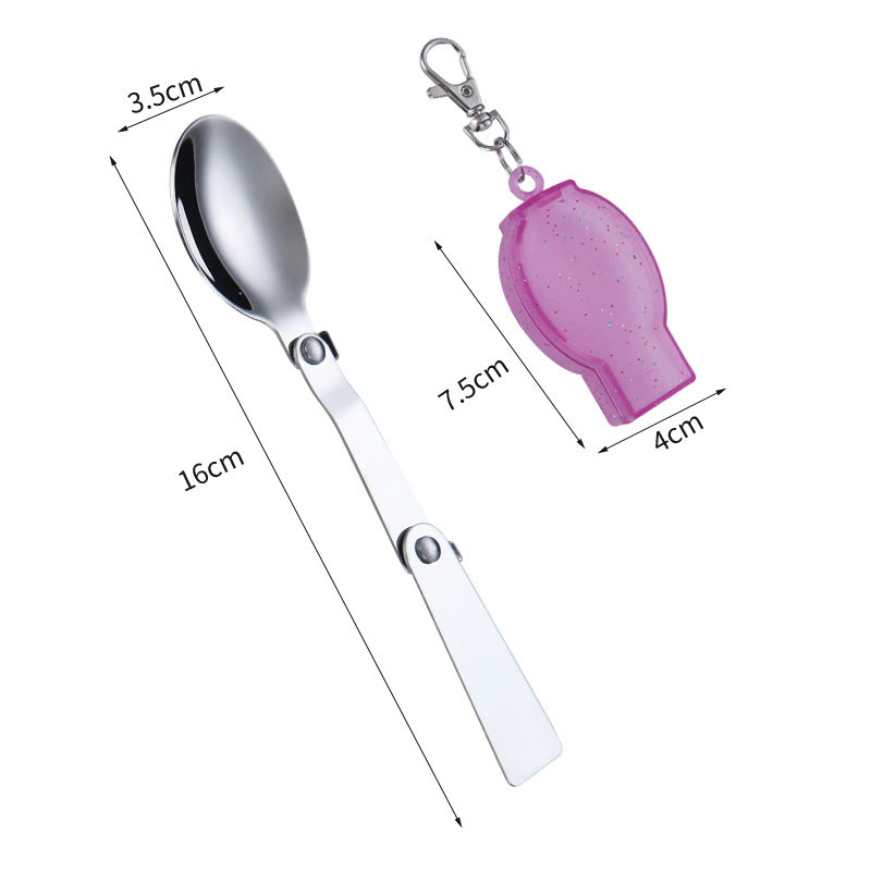 Portable collapsible spoon and fork