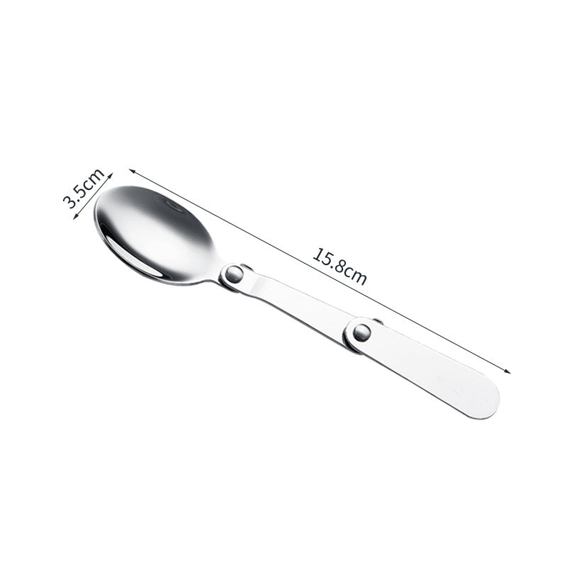 Portable collapsible spoon and fork