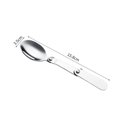 Portable collapsible spoon and fork