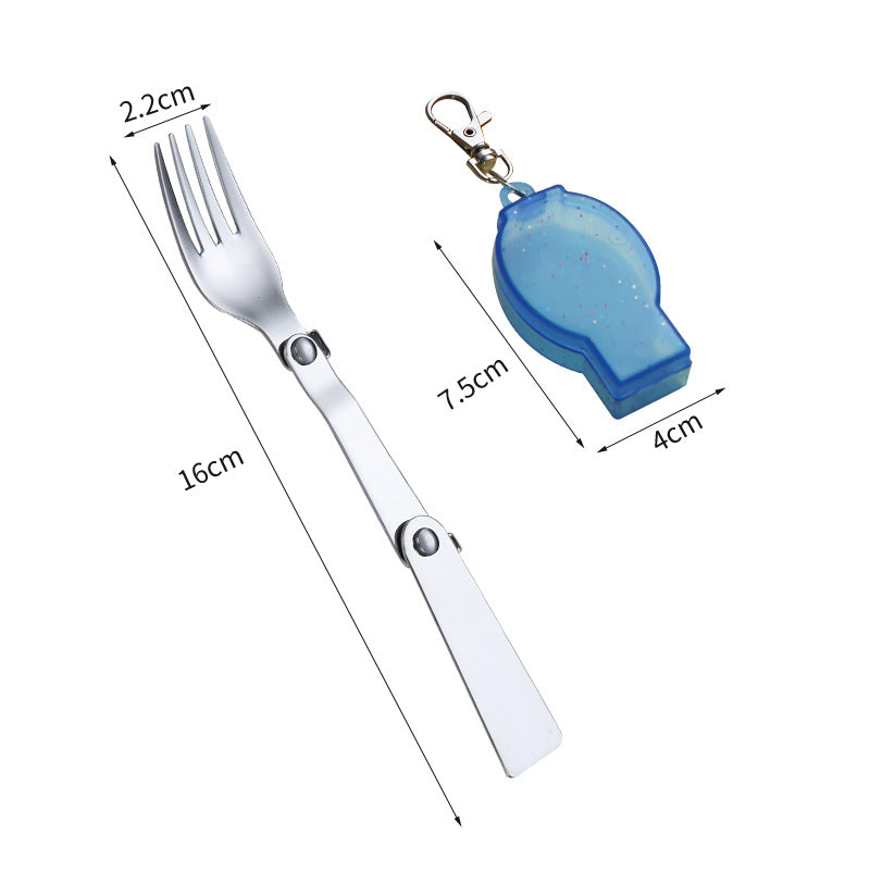 Portable collapsible spoon and fork