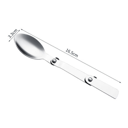 Portable collapsible spoon and fork