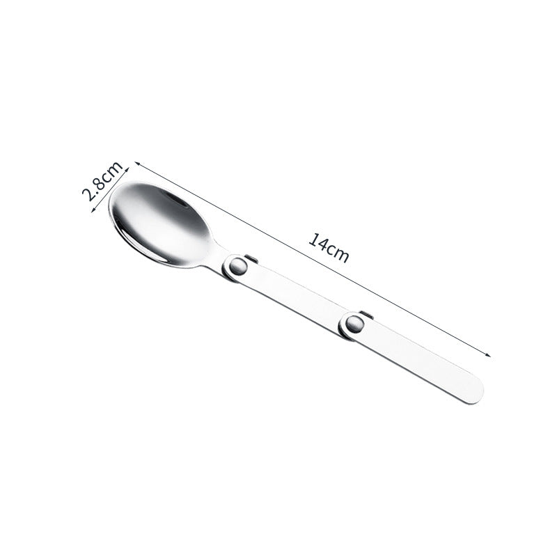 Portable collapsible spoon and fork