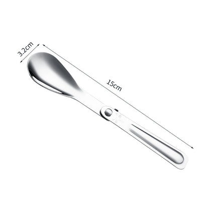 Portable collapsible spoon and fork