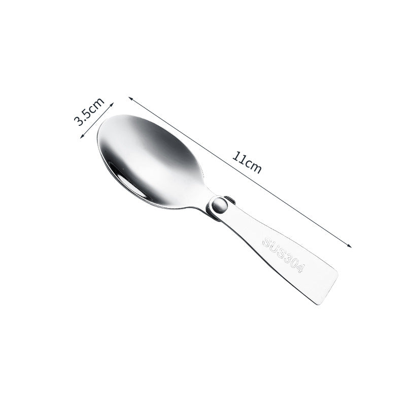 Portable collapsible spoon and fork